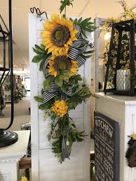 Sunflower Swag Wreath Wreath Decor Door Decorations Swag Wreath