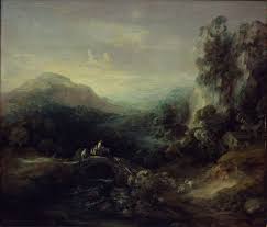 Mountain Landscape With Bridge Romantic Circles