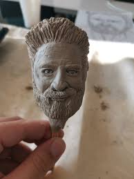 Just before he passed away, I took some photos of my granddad, thinking  that one day I'd sculpt him. “One day” turned out to be four years later.  But I'm so grateful