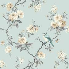 If you're looking for the best bird wallpapers then wallpapertag is the place to be. Fine Decor Wallcoverings Fd40765 Chinoiserie Bird Floral Wallpaper Blue For Sale Online Ebay