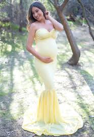 Wedding dresses └ wedding & formal occasion └ specialty clothing, shoes & accessories └ clothes, shoes off shoulder mermaid 3d flowers lace sheer wedding dresses long train custom. Mermaid Maternity Dress Strapless Gown With Chiffon Bottom