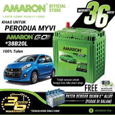 Jika terminal bateri longgar, ketatkan segera. Amaron Go Series 38b20l Bateri Kereta Tahan Lama Untuk Perodua Myvi Shopee Malaysia