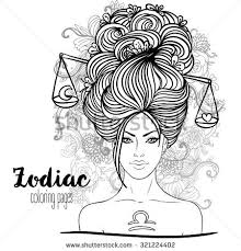 Gorbash Varvara S Portfolio On Shutterstock Black And White Drawing Libra Zodiac Vector Art