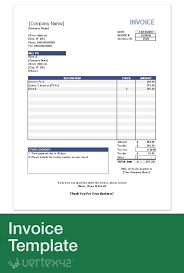 Download The Invoice Template From Vertex42 Com Invoice Template Microsoft Word Invoice Template Invoice Design Template