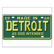 1968 License Plate Made In Detroit As God Intended Detroit Detroit Michigan Michigan