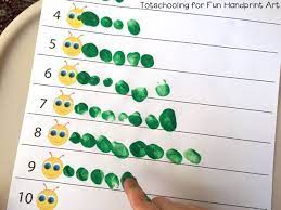 Fingerprint Counting Printables For Spring Counting Activities Preschool Preschool Math Preschool Activities