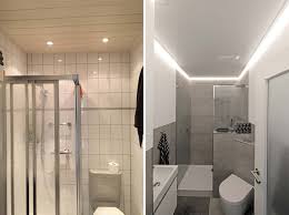 Auch als flur beleuchtung macht sich diese spotbeleuchtung in ihrem zuhause sicher schön! Decke Led Stripes Im Badezimmer Plameco Decken Est 1982