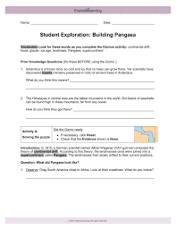 The theory of plate tectonics scientists seeking to answer this question have collected evidence that suggests a new. Student Exploration Sheet Growing Plants