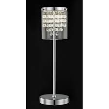Shop the latest glass lamp home deals on aliexpress. Led608242 01 Tl Ch Florina 1 Light Crystal Table Lamp Polished Chrome
