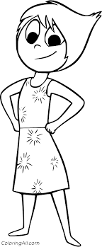 All elements are open to adjustment. Joy From Inside Out Coloring Page Coloringall
