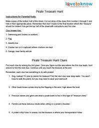 There are different types of treasure hunts: Free Printable Treasure Hunt Clue Sheets Lovetoknow
