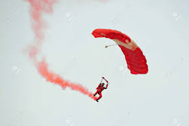A member of the red lions in the sky near sengkang general hospital during national day parade rehearsal on july 26, 2020. Singapore July 20 The Red Lions Sky Diving During National Stock Photo Picture And Royalty Free Image Image 21673742