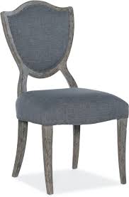 A welcome place for guests to sit back and enjoy each other's company, the grand estates upholstered shield side chair, makes a timeless statement in any dining room ensemble. Hooker Furniture Dining Room Beaumont Shield Back Side Chair 2 Per Carton Price Ea 5751 75411 95