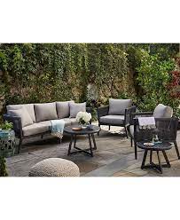 This cozy 3 piece bistro set adds a touch of casual fashion to any outdoor living area or sunroom. Furniture Braxtyn Outdoor Seating Collection With Sunbrella Cushions Created For Macy S Reviews Furniture Macy S