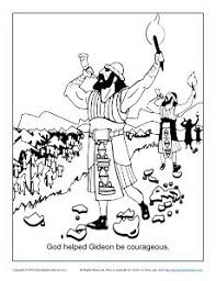 God Helped Gideon Be Courageous Coloring Page Childrens Bible Activities Bible Crafts Sunday School Bible Activities