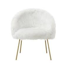 white faux fur accent chair with metal legs white inspired home synthetic white fluffy chair dressing chair accent chairs