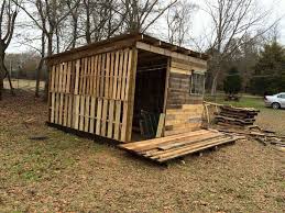 You can find plans on how to build a cabinet out of pallets at your local woodworking shop. Man Builds Cabin Getaway Entirely Out Of Wood Pallets Homemaking Com