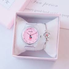 Jam Tangan Quartz Analog Korea Dial Bulat Gambar Unicorn Bunga Sakura Tipis Anti Air Untuk Wanita Shopee Indonesia