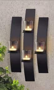 Create a glowing ambience and set the mood with unique candle holders. Metal Modern Art Wall Mount Candle Votive Holder Sconce Set Do It Yourself Home Decoration Products Decor Home Decor Wall Candle Holders