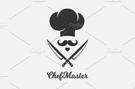 Chef Logo With Chef Hat And Knifes In 2021 Chef Logo Chefs Hat Chef