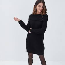 Pull et gilet pour femme dans la boutique caroll. Robe Pull Droite Col Roule Noir Femme Cache Cache
