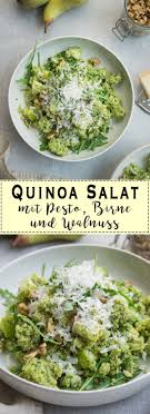 Quinoa Salat Mit Pesto Birne Walnuss Rezept Elle Republic Rezept Quinoa Salat Quinoa Rezepte