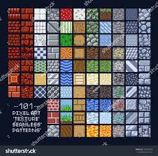 Pixel Art Style Set Of Different 16x16 Seamless Texture Pattern Sprites Stone Wood Brick Dirt Metal Pixel Art Pixel Art Characters Minecraft Pixel Art