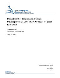 Department Of Housing And Urban Development Hud Fy2019