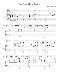 Just Give Me A Reason Sheet Music For Piano Vocals Piano Voice Musescore Com