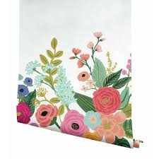 Blue & green amalfi peel & stick wallpaper. Rifle Paper Co Garden Party 11 2 X 66 5 Wallpaper Roll Wayfair