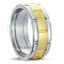 8mm 10k 14k 18k Solid White And Yellow Gold Mens Wedding Bands Two Tone Gold Mens Wedding Rings Two T Mens Wedding Bands Mens Wedding Rings Gold Wedding Band