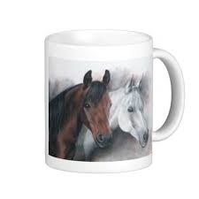 Mahogany And Silver Classic White Coffee Mug Mugs White Coffee Mugs Silver Horse
