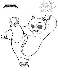 Make a coloring book with kung fu panda dragon warrior for one click. Dragon Warrior Kick In Kung Fu Panda Coloring Page Kids Play Color Panda Coloring Pages Cartoon Coloring Pages Coloring Pages