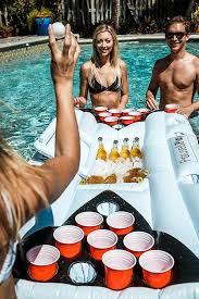 You Can Buy Beer Pong Pool Floats On Amazon So Your Summer Just Got 10 Times More Lit Pool Birthday Party Pool Party Adults Pineapple Pool Party