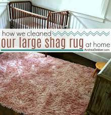 Rinse thoroughly with cold water once you remove the rug from the container. How We Cleaned Our Large Shag Rug At Home Andrea Dekker