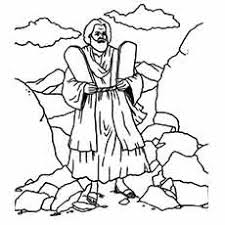 See story of deuteronomy 27, see bottom of page. Moses Coloring Pages Free Printables Momjunction