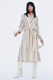 Zara Belted Striped Dress Striped Maxi Dresses High Street Fashion Brands Dresses