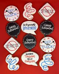 Happy senior couple celebrating retirement party with friends and family. Retirement Party Favors Retirement Cookies Retirement Gift Etsy