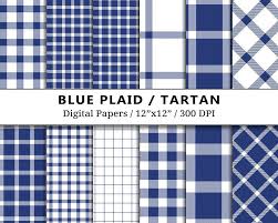 Blue Plaid Tartan Digital Papers Pack Lumberjack Flannel Etsy Digital Paper Digital Paper Pack Tartan