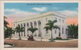 Vintage Fort Myers Florida Postcard Post Office Building C 1926 Fort Myers Florida Fort Myers Florida