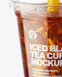 Download Iced Black Tea Cup Mockup In Cup Bowl Mockups On Yellow Images Object Mockups