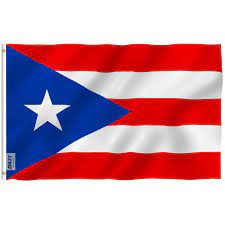 Commonwealth flag consisting of five horizontal stripes of red and white and, at the hoist, a blue triangle bearing a white star. Fly Breeze Puerto Rico Flag 3x5 Foot Anley Flags