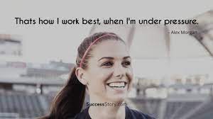 She holds the record for the fastest goal. Famous Alex Morgan Quotes Inspirational Sayings Successstory