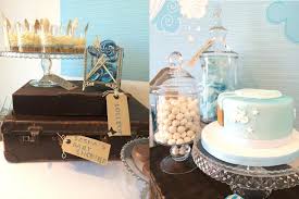 I also love the cute blue, white, and grey color scheme; Up Up And Away Baby Shower The Sweet Hostess Ltd