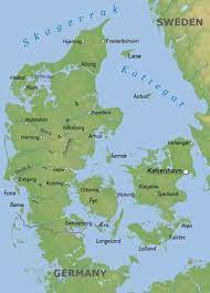 High Quality Physical Map Of Denmark Denmark Map Copenhagen Map Denmark