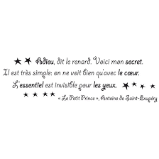 Tattoo #tattoo here is my secret. Wandtattoo Adieu Le Petit Prince Wall Art De