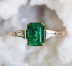 Emerald and diamond ring in 14k yellow gold, $3998 effyjewelry.com. Natural Emerald Diamond Ring Emerald Engagement Ring With Etsy