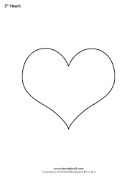 heart template 5 inch tim s printables