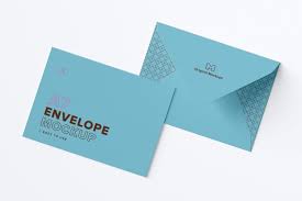 A7 Envelope Exterior Layout Mockup Original Mockups Mockup Envelope Envelope Template Mockup Free Psd