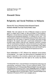 Current issues regarding about teenagers or political isusues. Pdf Religiosity And Social Problems In Malaysia